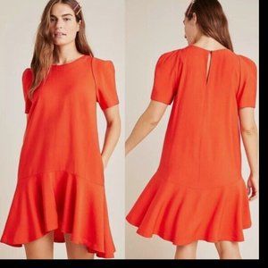 Anthropologie Maeve Rousseau Flounced Mini Dress